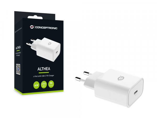 CONCEPTRONIC Ladegerät 1Port 20W,USB-C PD weiß