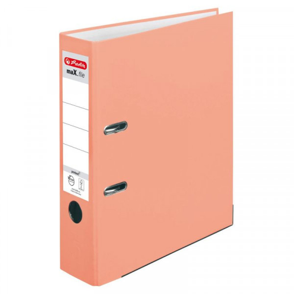 herlitz Ordner maX.file protect A4 8cm lachs