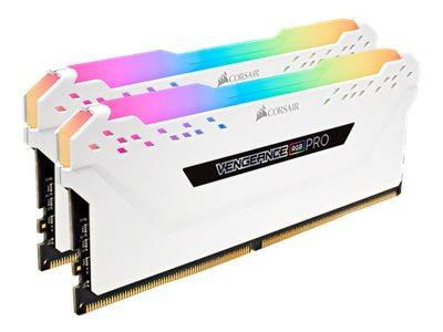 DDR4 32GB PC 2666 CL16 CORSAIR KIT (2x16GB) Vengeance RGB wh
