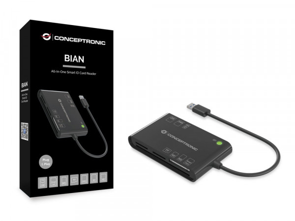 CONCEPTRONIC Smart ID Card Reader All-In-One schwarz