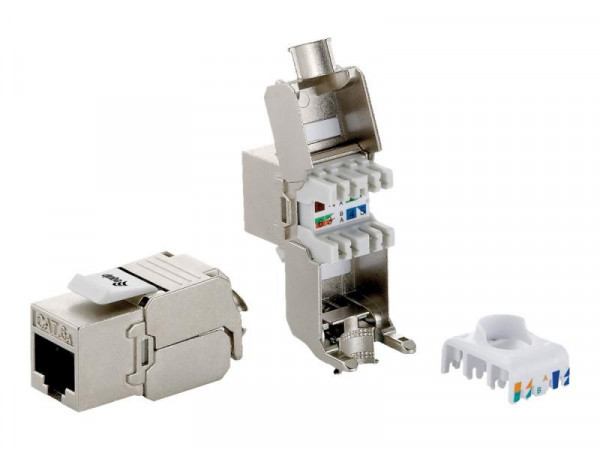 Equip Keystone Jack geschirmt Cat.6A RJ45 Anschluss 8er Set