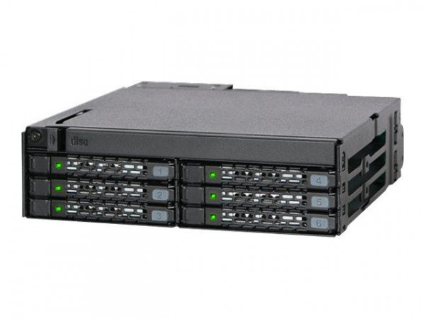 Backplane IcyDock 6x6,3cm SATAI-III in 1x5,25" HDD/SSD sw 