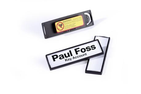 DURABLE Namensschild Clip-Card Magnet 17x67mm 25er Pck schw