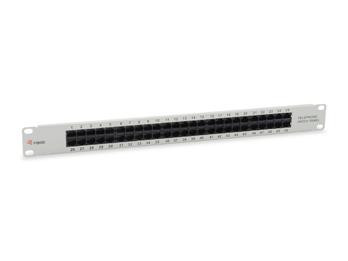 Equip Patchpanel 50x Cat3 19" 1HE ISDN hellgrau 