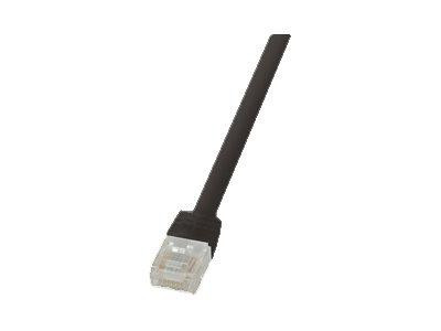 LogiLink Flach Patchkabel RJ45 U/UTP Cat6 10.00m schwarz