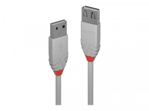 Lindy USB 2.0 Verlängerung Typ A/A Anthra Line M/F 3m