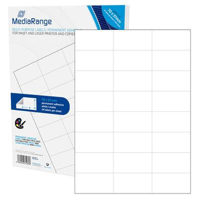 MediaRange Etiketten weiß 70x37mm 1200 Stück