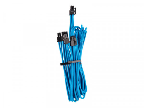 Corsair Premium Sleeve 6+2pol PCIe (Type4/Generation4) blau