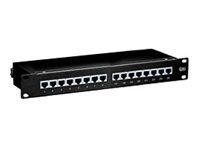 Equip Patchpanel 16x RJ45 Cat6 19" 1HE schwarz 