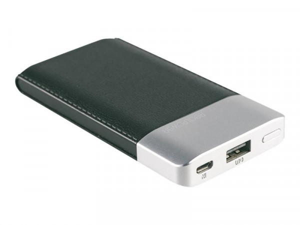 Powerbank RealPower PB-4000 Fashion Black (lederoptik)