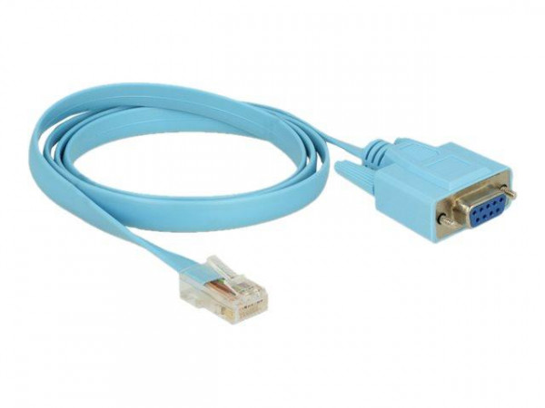 DELOCK Adapter RS-232 DB9 Bu > 1x Seri. RS-232 RJ45 St 1.0m