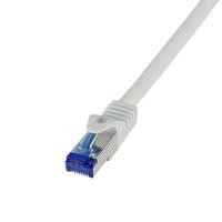Logilink Patchkabel Ultraflex, Cat.6A, S/FTP, grau, 0,25 m