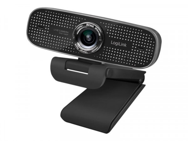 LogiLink Webcam 1080p FHD Webcam + Dual-Mikro 100° schwarz