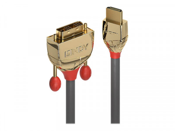 LINDY HDMI an DVI-D Single Link Kabel Gold Line 2m