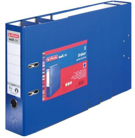 Herlitz Ordner maX.file protect A4 8cm blau 5Stk Wechself.