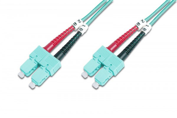 DIGITUS LWL Patchkabel SC -> SC 2.00m Multimode Duplex OM3