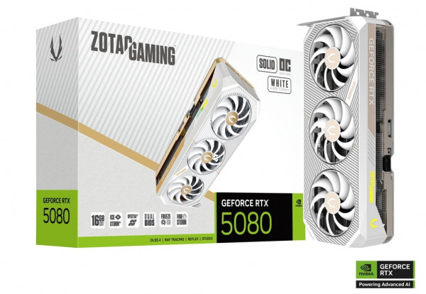 Zotac RTX 5080 Solid OC White ED 16GB GDDR7 HDMI 3x