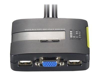 LevelOne KVM Switch LevelOne 2x USB KVM-0223 mit Audio