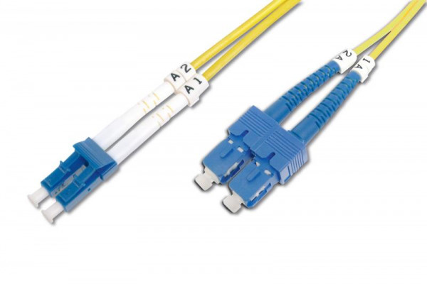 DIGITUS LWL Patchkabel LC -> SC 10.00m Singlemode Duplex OS2