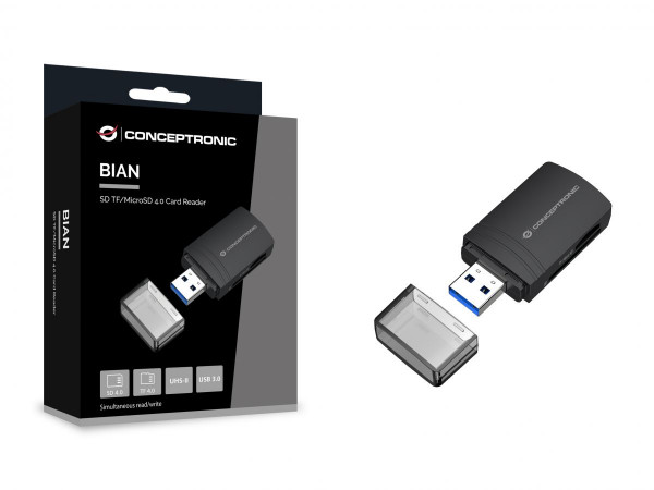 CONCEPTRONIC Card Reader USB-A -> Micro SD/TF 4.0 schwarz