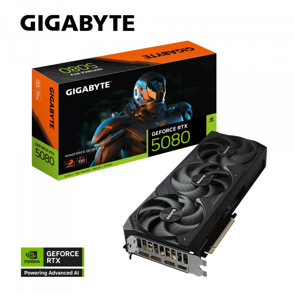 Gigabyte RTX5080 Windforce OC 16GB GDDR7 HDMI 3xDP