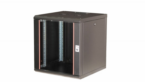 Equip Serverschrank 19" 12U 600x600mm Glastür schwarz