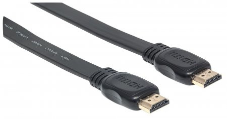 Manhattan HDMI-Kabel flach Ethernet Kanal3D 4K 2m
