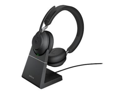 Jabra Headset Evolve2 65 MS Duo, inkl. Link 380c & Ladestat.
