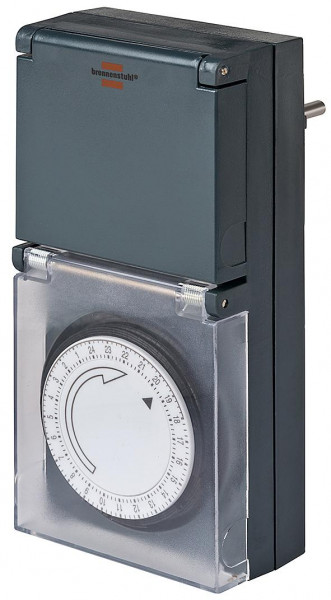 Mechanische Zeitschaltuhr Brennenstuhl MZ 44 IP44 grau