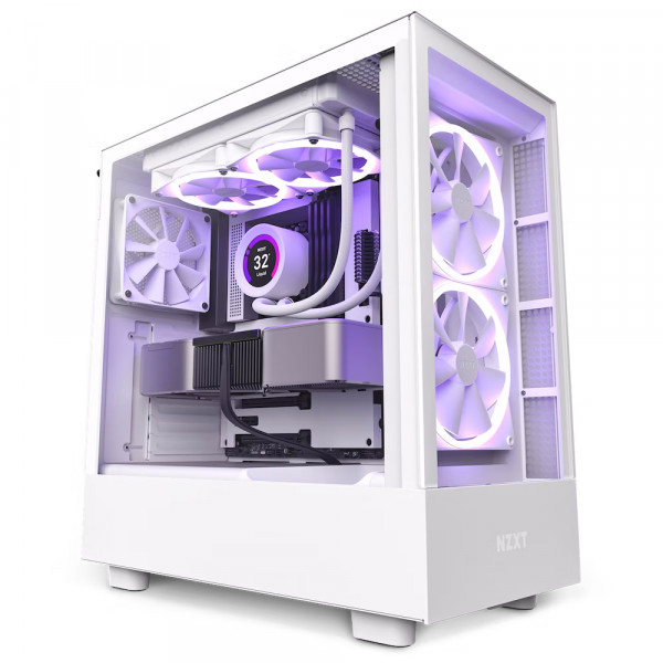 NZXT H5 Elite Matte White Mid Tower Case