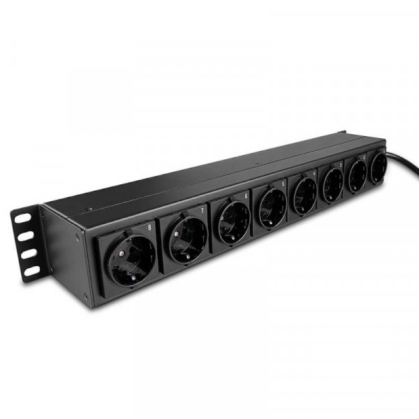 LINDY 8-fach Schuko-Steckdosen PDU mit Schaltern