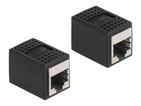DELOCK Adapter RJ45 Buchse zu RJ45 Buchse Cat.6A schwarz