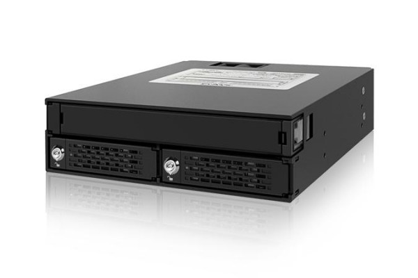 Backplane IcyDock 2x6,3cm SATAI-III/SAS in 1x5,25" HDD/SSD