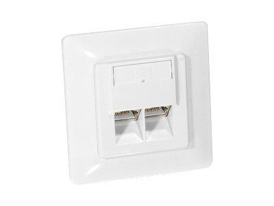 Equip RJ45 Dose 2xRJ45 Cat5 Unterputz Signalweiss 1er