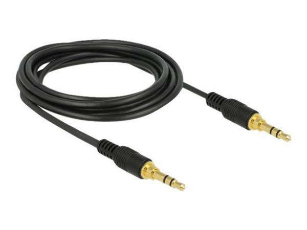 DELOCK Klinkenkabel 3.5mm 3Pin St > St 3.0m schwarz