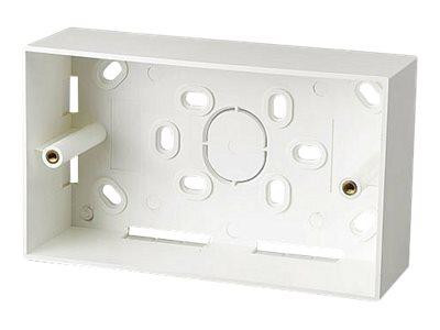 Lindy AufputzrahmenWanddose 2fach UK 147x86x47 mm weiss