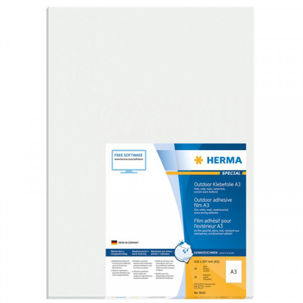 HERMA Etik. A3 Outdoor Klebefolie weiß 297x420 mm 10 St