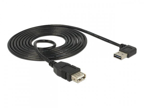 USB Verl. Delock A -> A St/Bu 1.00m 90° sw Easy USB