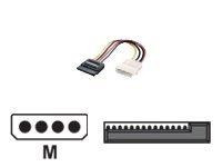 equip Adapter Stromversorgung, 4-polig (M) - 15 PIN SATA Power (M) - 15 cm
