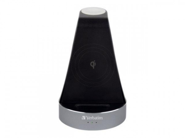 Verbatim WCS-01 2in1 Qi MFi Wireless Apple Charger Alu