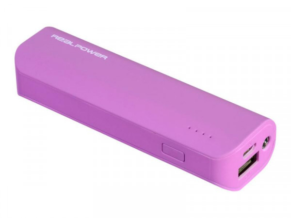Powerbank RealPower PB2600 mAh purple