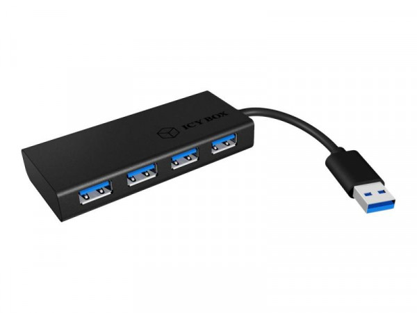 Hub 4-Port IcyBox USB 3.0 IB-AC6104-B Aluminium Gehäuse