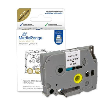 MediaRange Schriftbandka. Brother TZ-231/TZe-231 12mm 8m sch