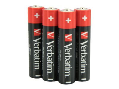 Verbatim ALKALINE BATTERY AAA 4 PACK (SHRINK WRAP)