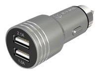 KFZ-USB Ladegerät IcyBox 5V 2-Port 15,5W silbe