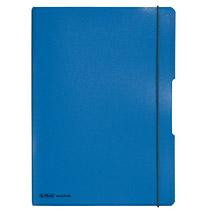 Herlitz Notizheft flex A4 PP blau 2x 40Bl. kariert/linie
