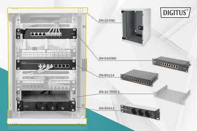 DIGITUS Netzwerk-Set 254 mm (10") - 9HE, 312x300mm (BxT)