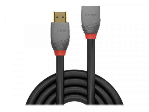 Lindy HDMI 2.0 Verlängerungskabel 1m, Anthra Line