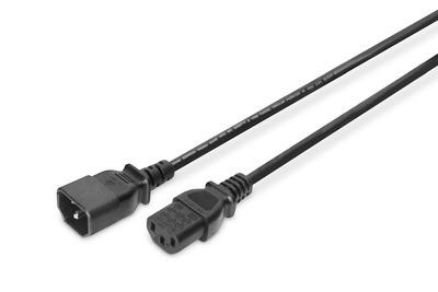DIGITUS Netzkabelverlängerung, 1,8m, schwarz