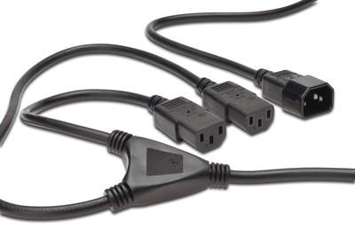 DIGITUS Y-Netzanschlusskabel, 1,7m, schwarz